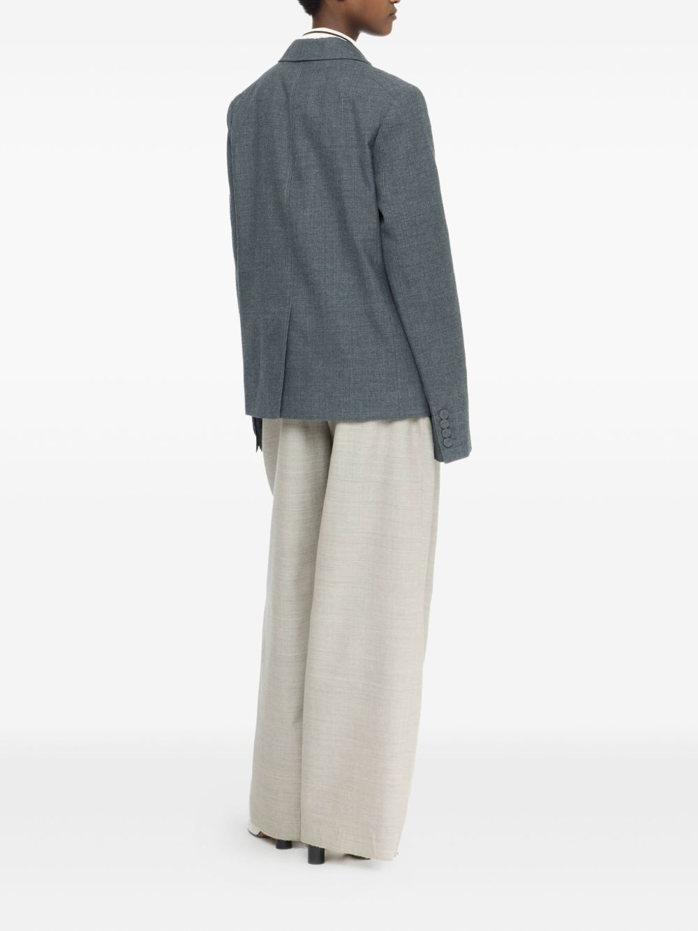 double-breasted wool blazer - 3