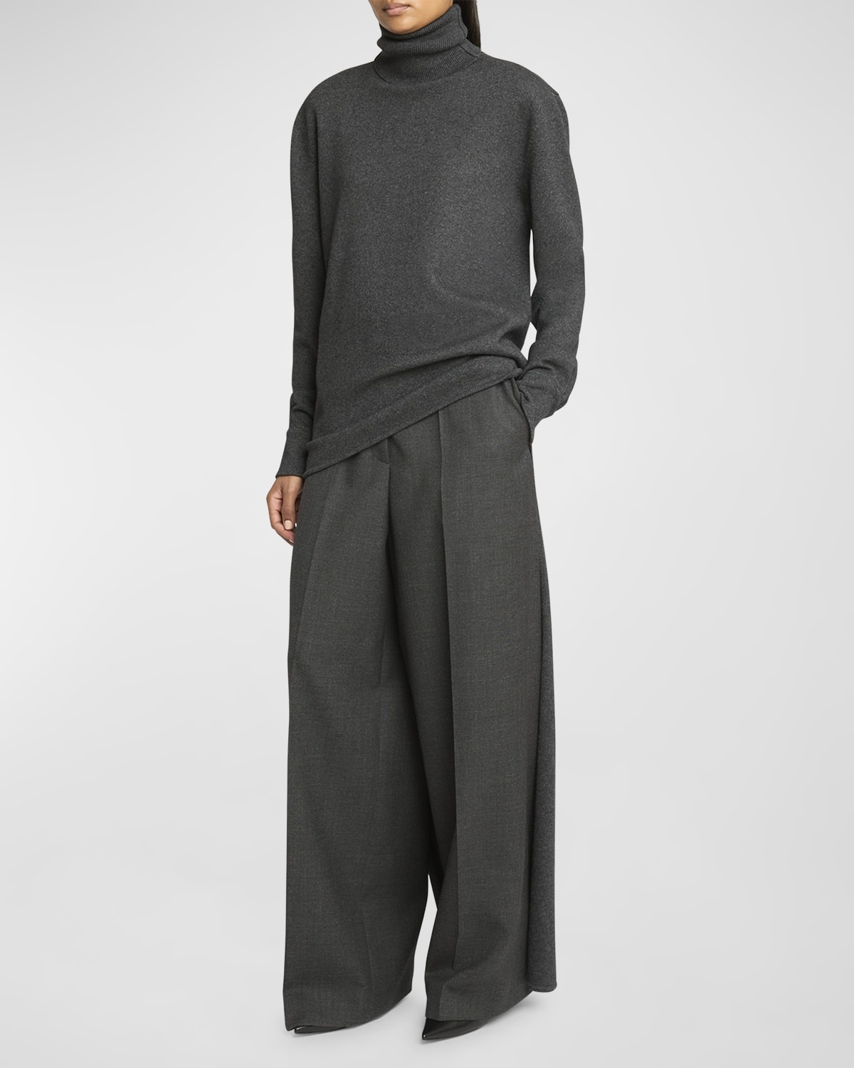 Tailored Straight-Leg Wool Trousers - 3