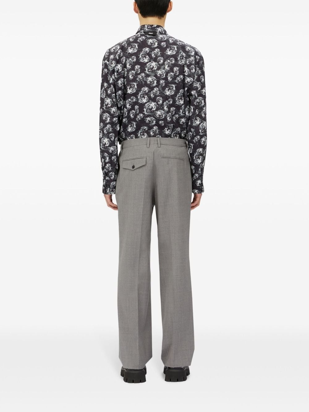 pressed crease classic tailored trousers - 4