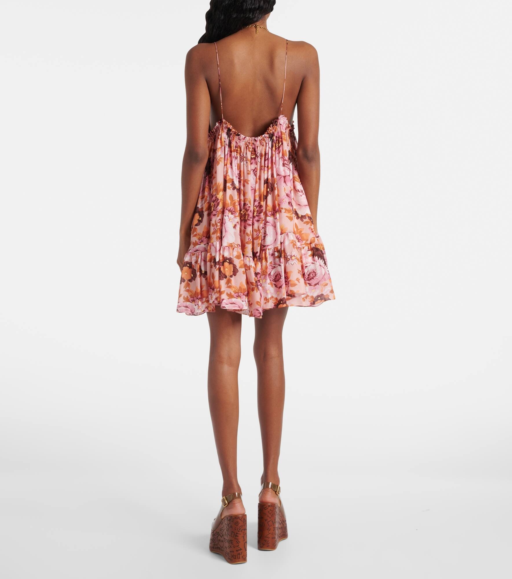 Floral silk minidress - 3