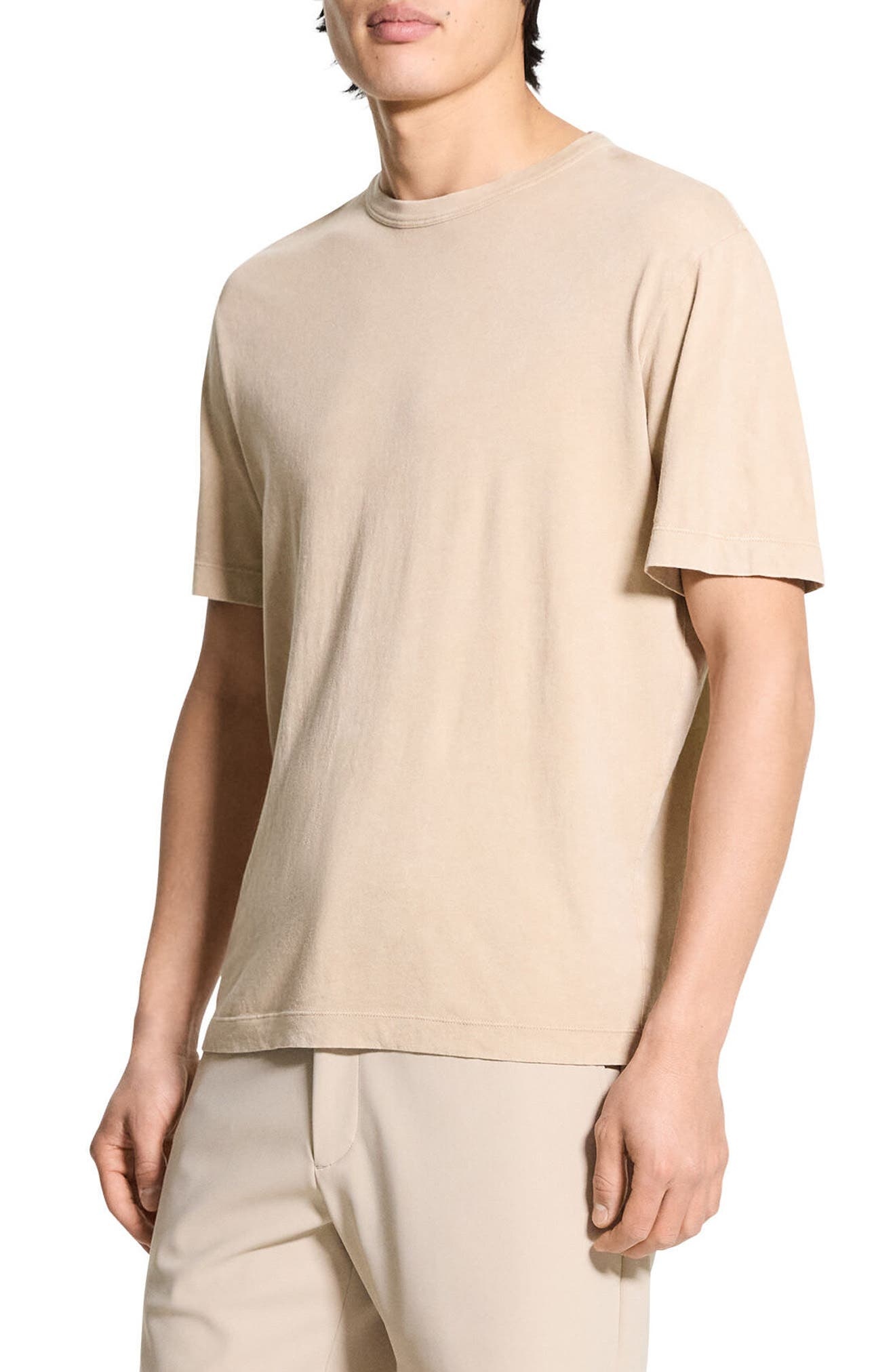 Theory Washed Pima Cotton T-Shirt in Chino at Nordstrom - 3