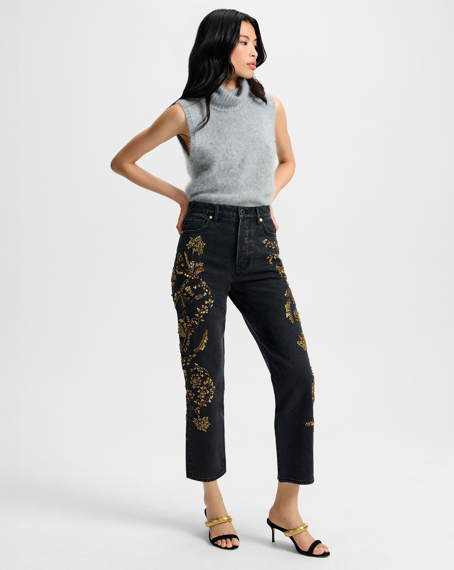 DANIELA EMBELLISHED STRAIGHT-LEG JEAN - 4