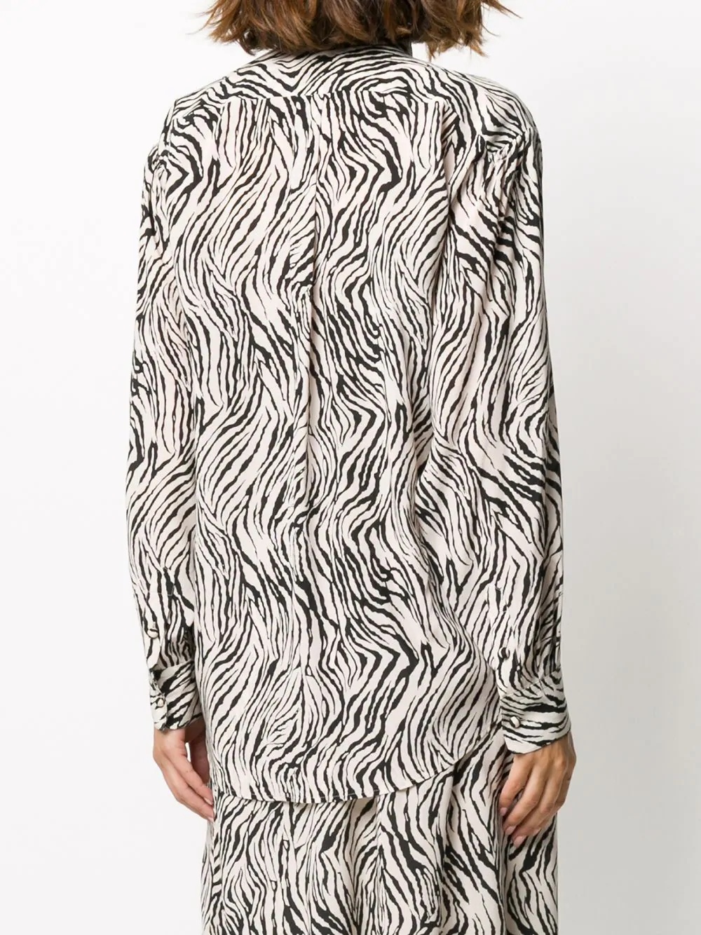 zebra-print shirt - 4