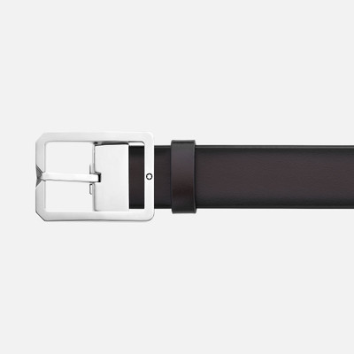 Montblanc Brown/Gray 35 mm reversible leather belt outlook