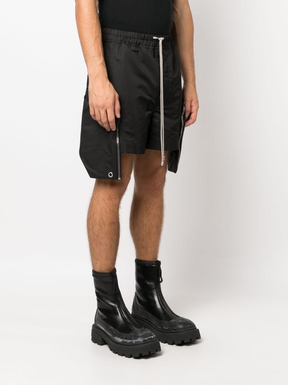 drawstring-waist track shorts - 3