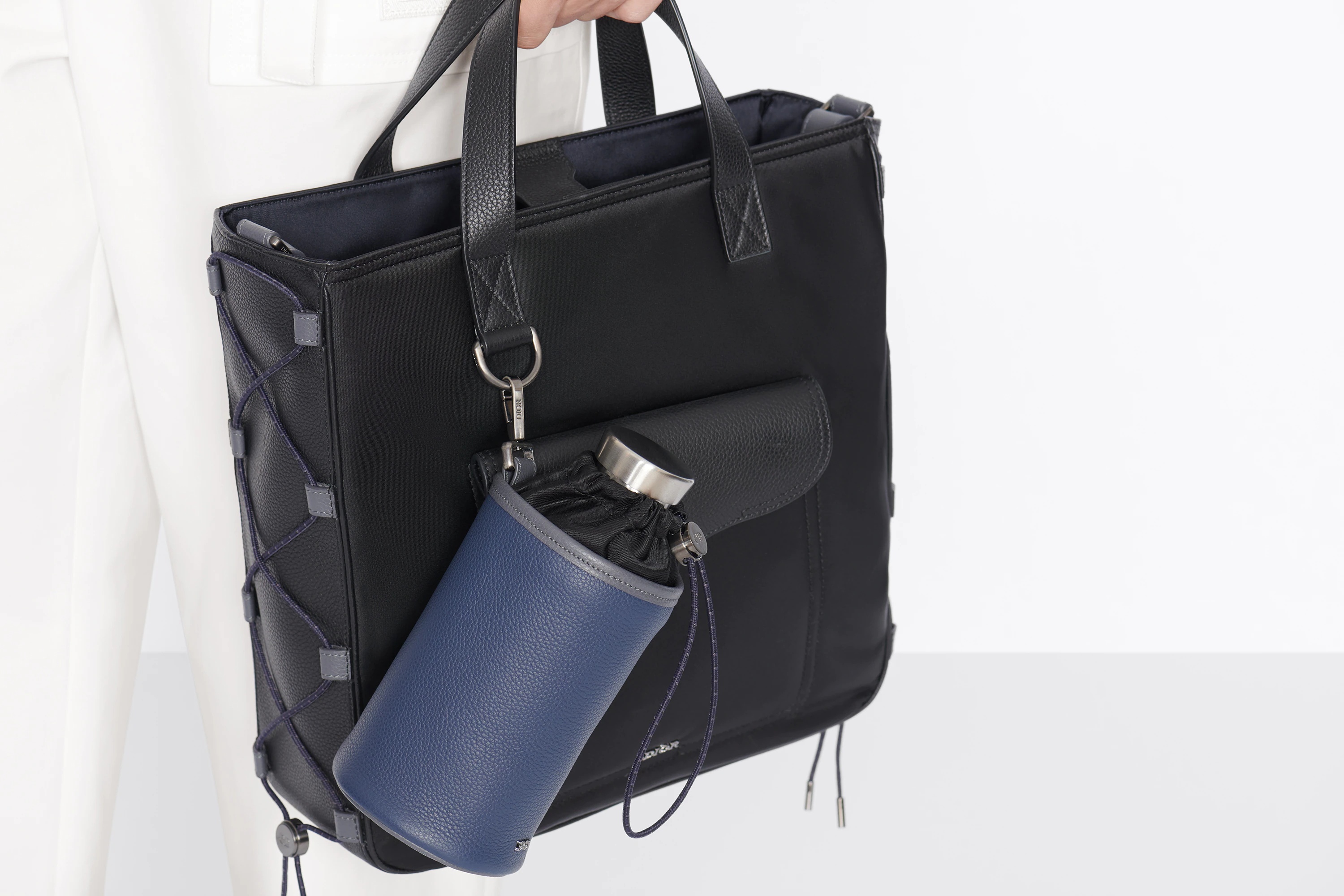 DIOR AND SACAI Saddle Tote with Shoulder Strap - 6