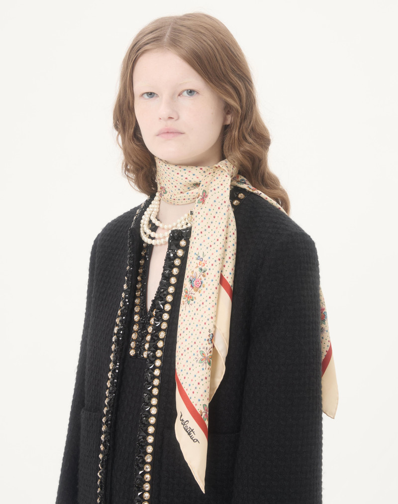 Valentino PAPIER FLOREAL SILK SCARF outlook
