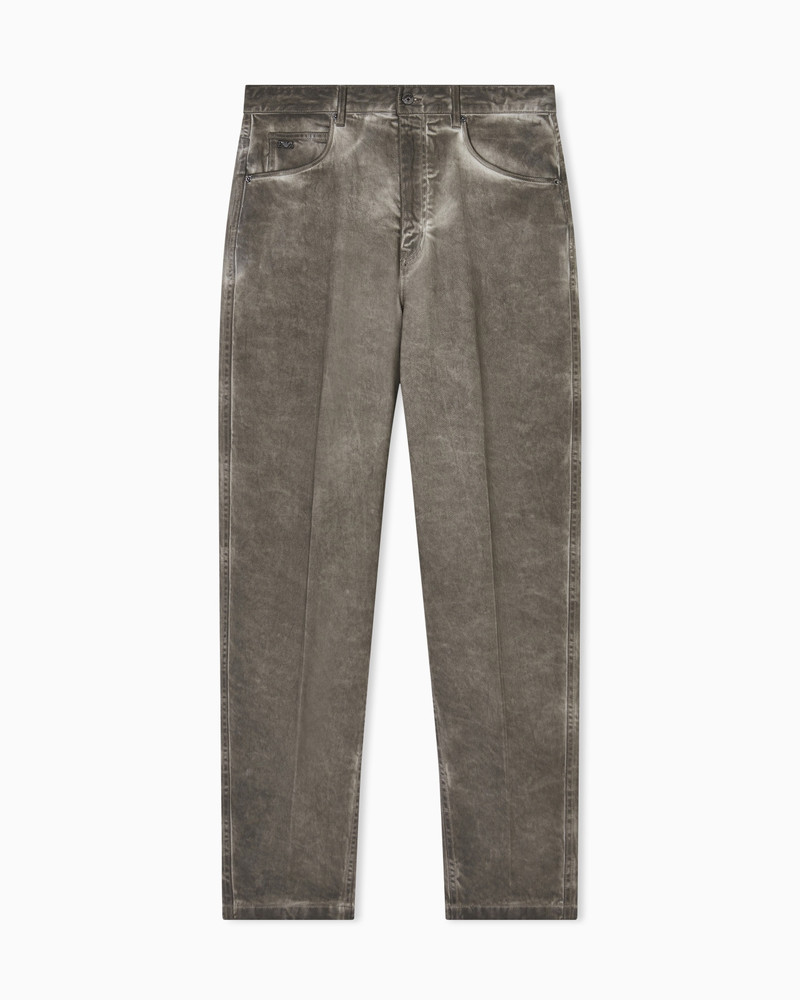 J80 BAGGY TWIST-FIT, DIRTY-WASH GARMENT-DYED STRETCH-DENIM JEANS 1