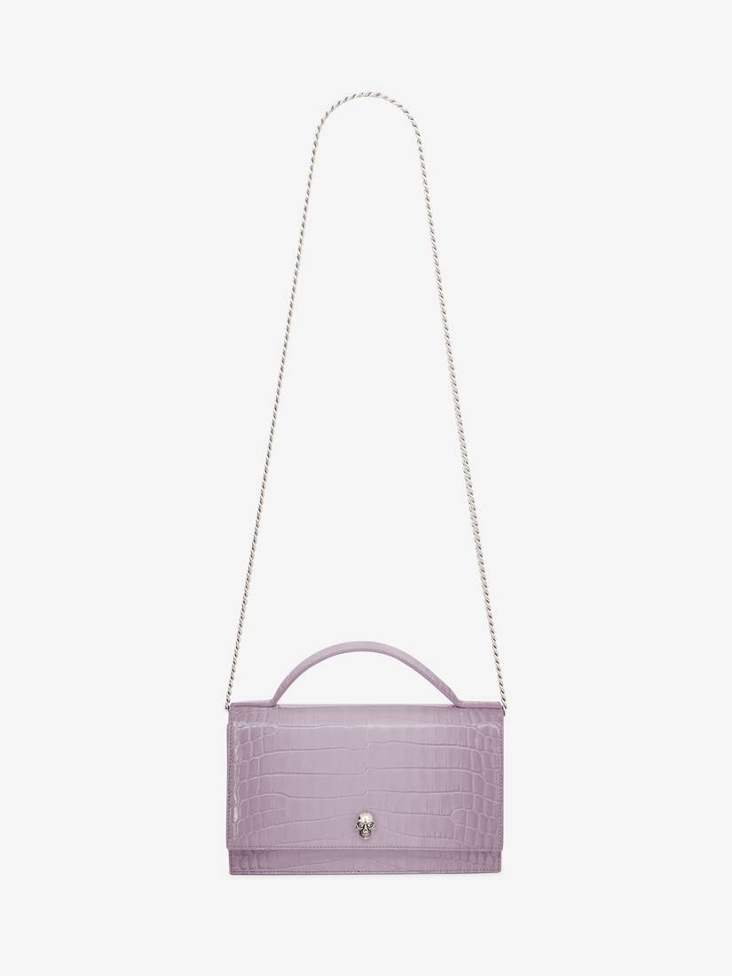 Women's Top Handle Skull Bag in Antique Pink 5