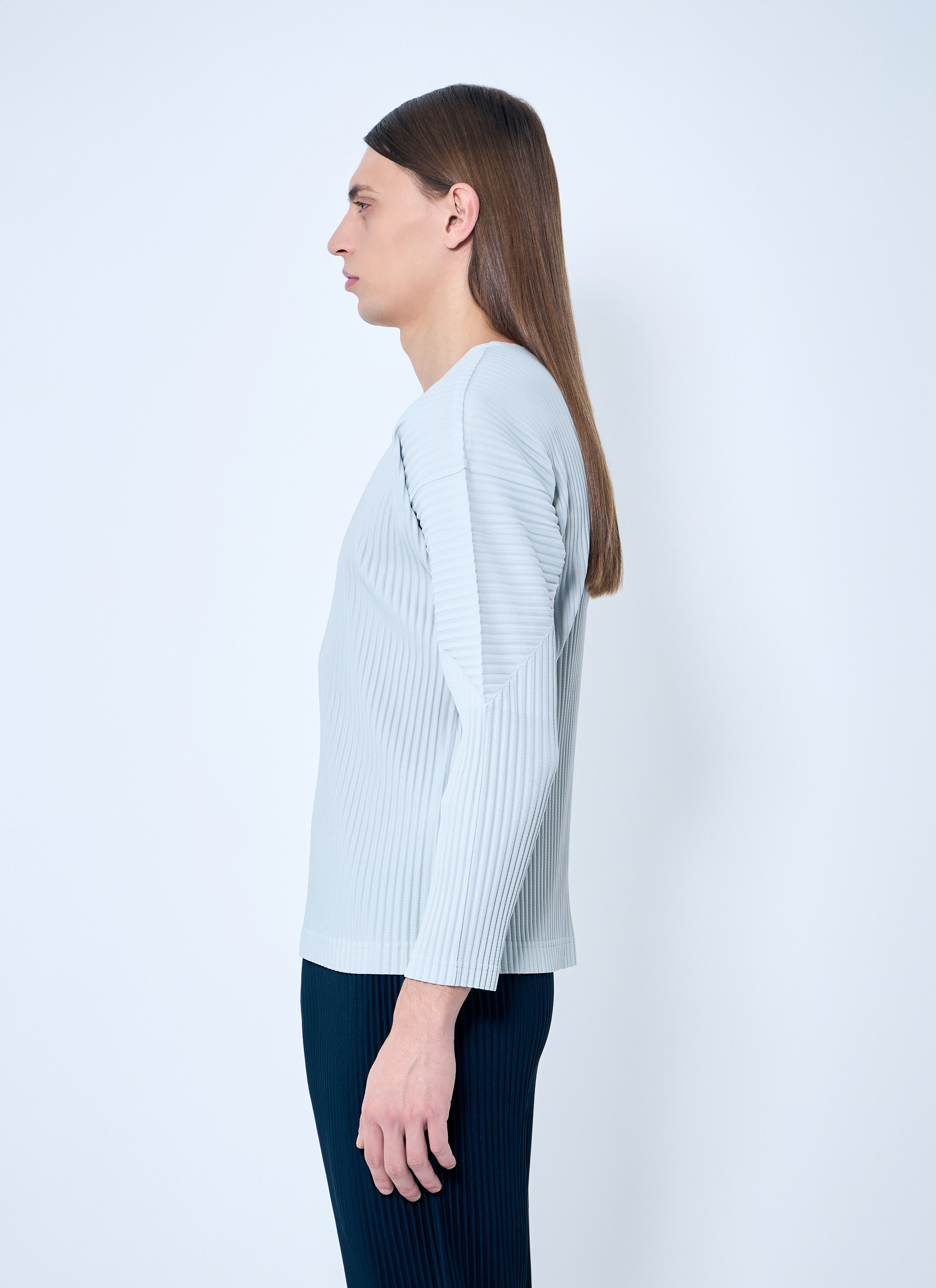 Pleated Crewneck Top - 3