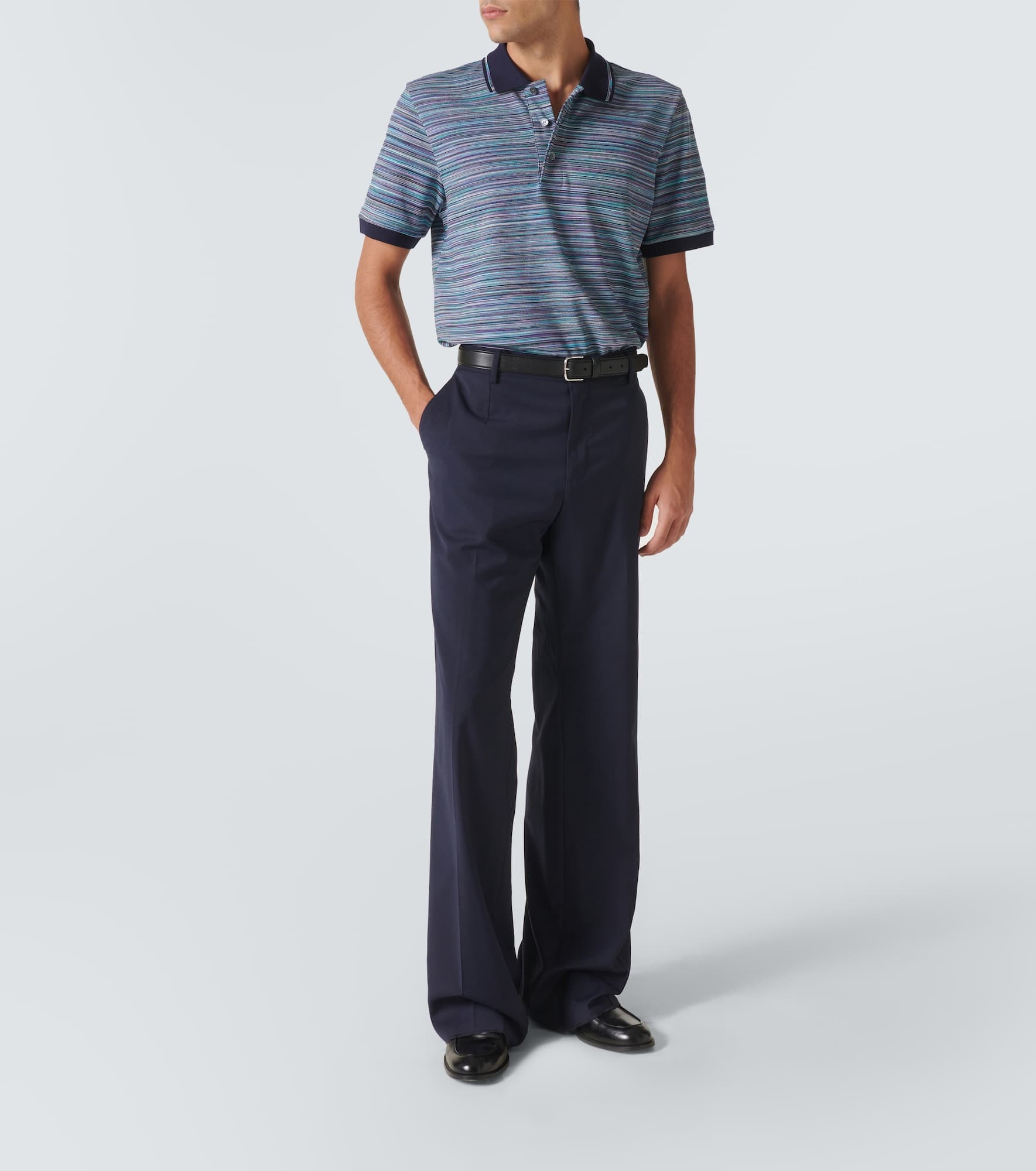 Striped cotton polo shirt - 2