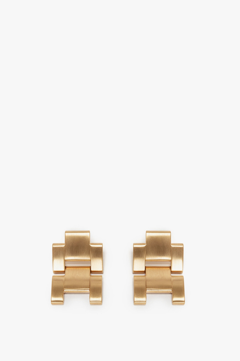 Exclusive Jumbo Chain Earrings in Brushed Gold 1