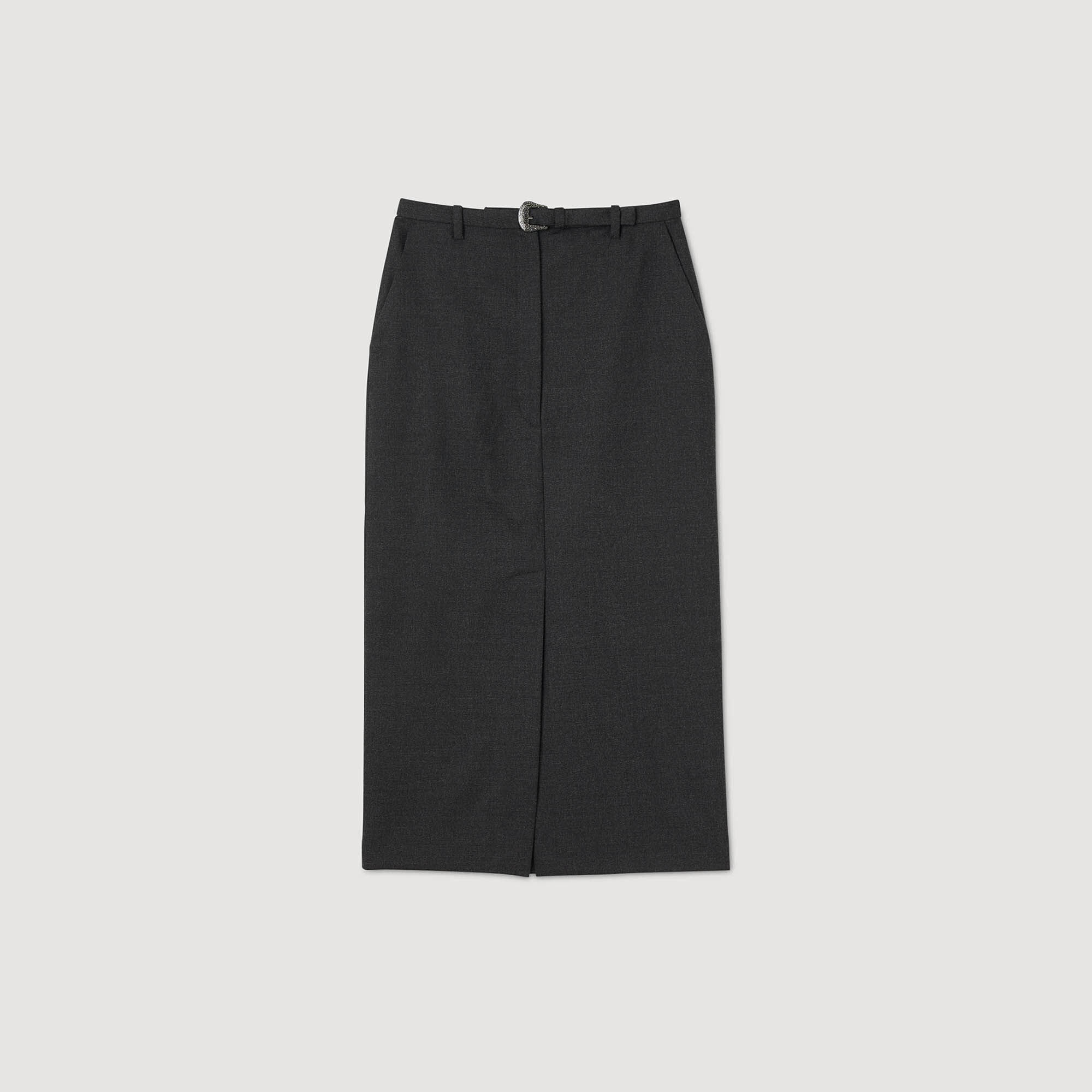 WESTERN BUCKLED PENCIL SKIRT - 1