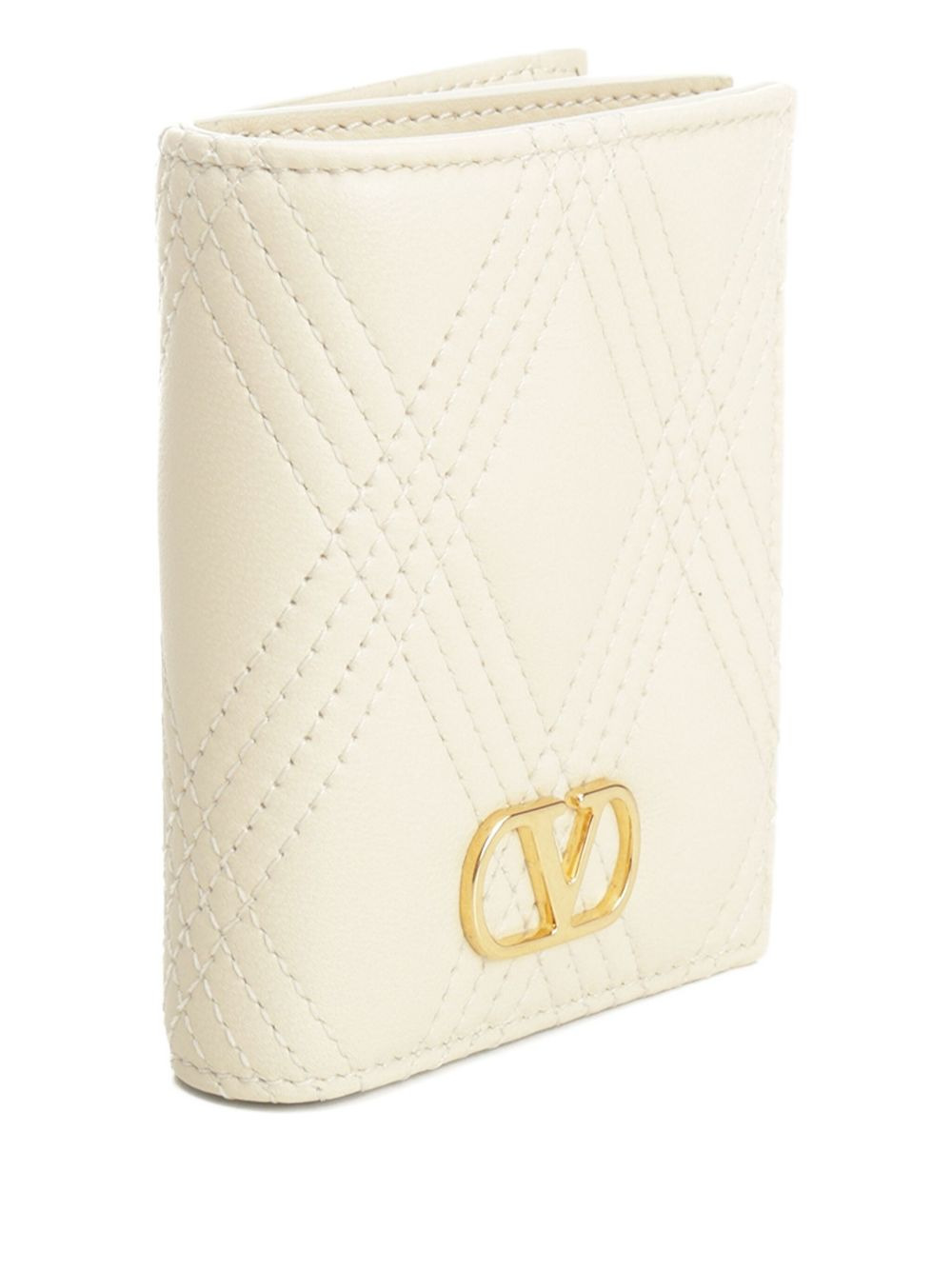 quilted VLogo wallet - 3
