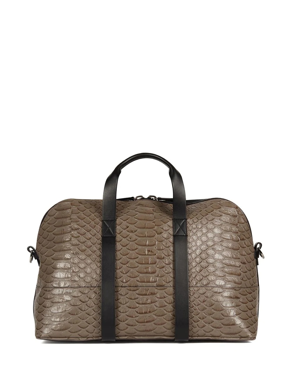 snakeskin-effect zipped holdall bag - 2