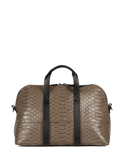 Giuseppe Zanotti snakeskin-effect zipped holdall bag outlook