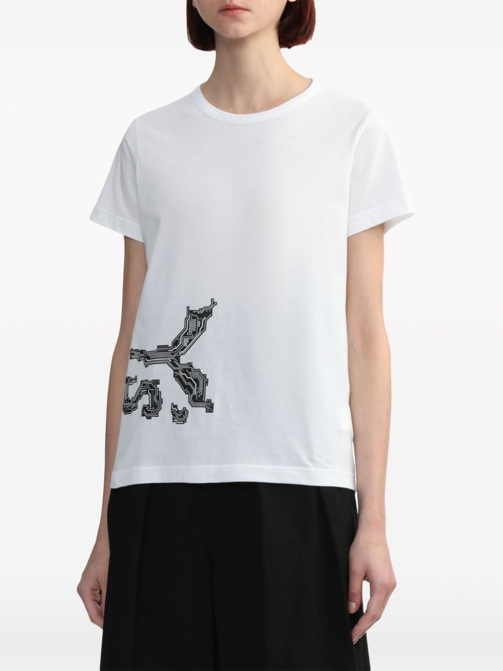 logo-print cotton T-shirt - 3