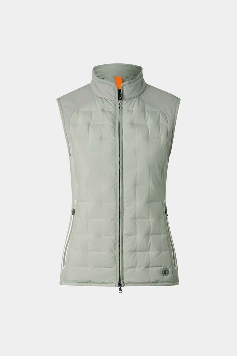 Lina hybrid vest in Eucalyptus 1