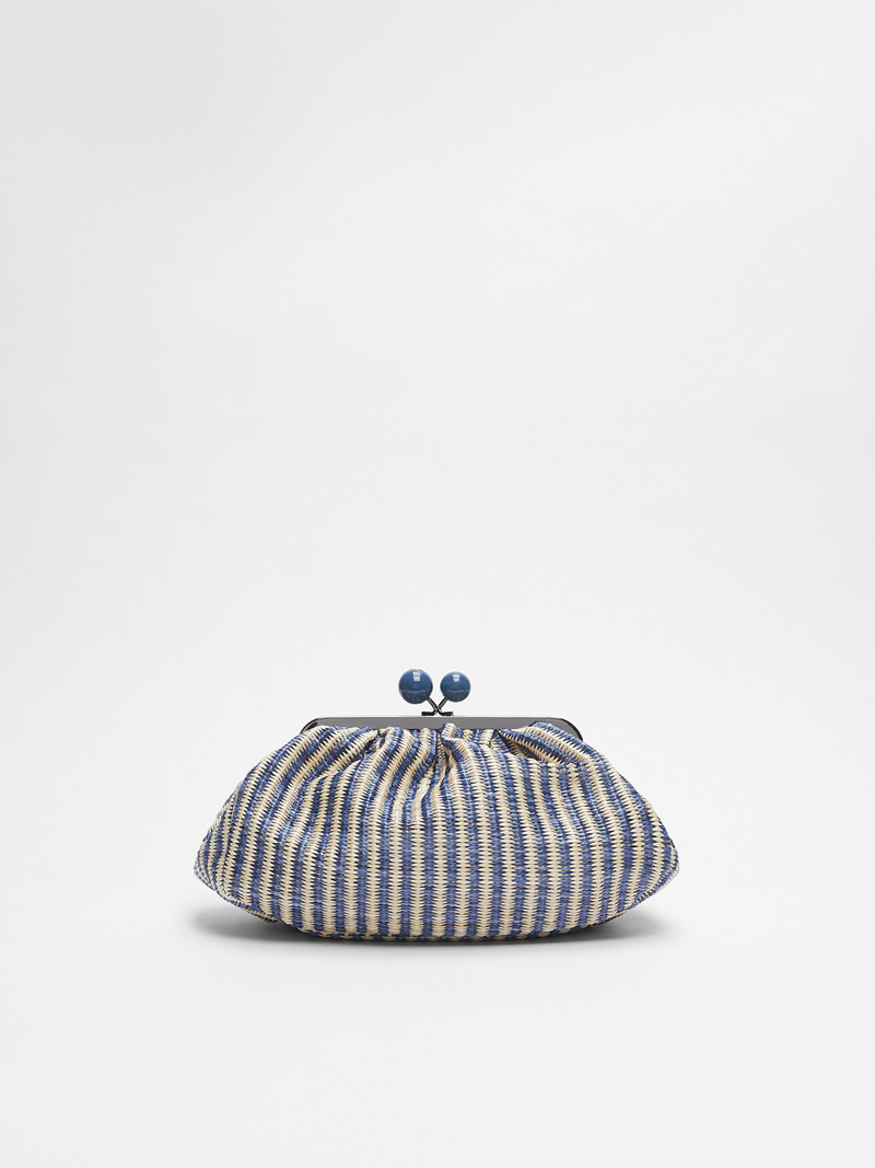 CAPUA Striped raffia Pasticcino Bag 1