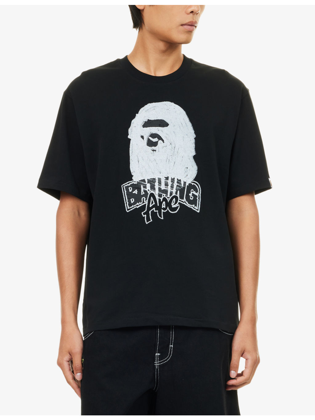 Hand Drawn Ape Brand-Print Cotton-Jersey T-Shirt - 3