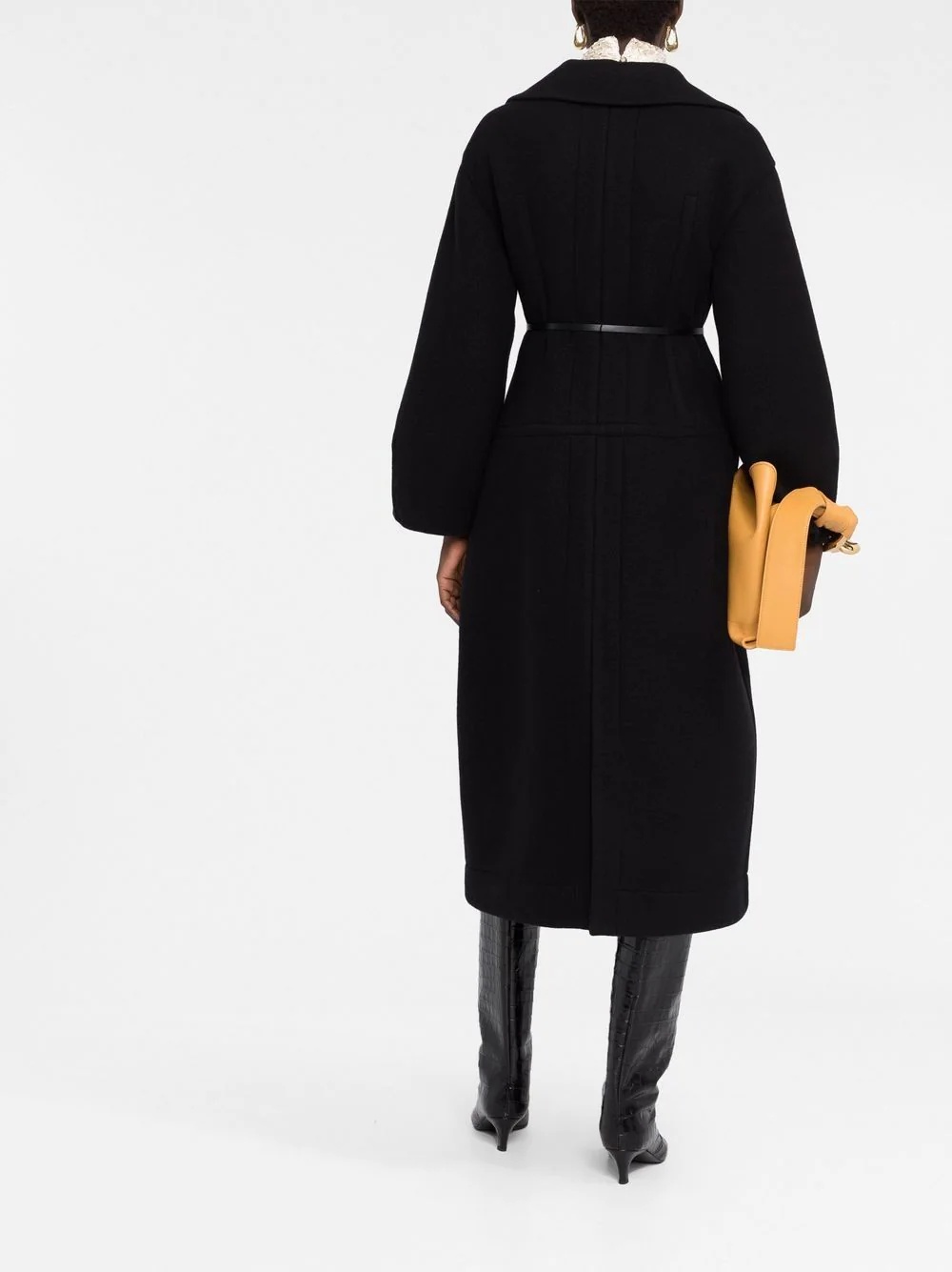 belted wool coat - 4