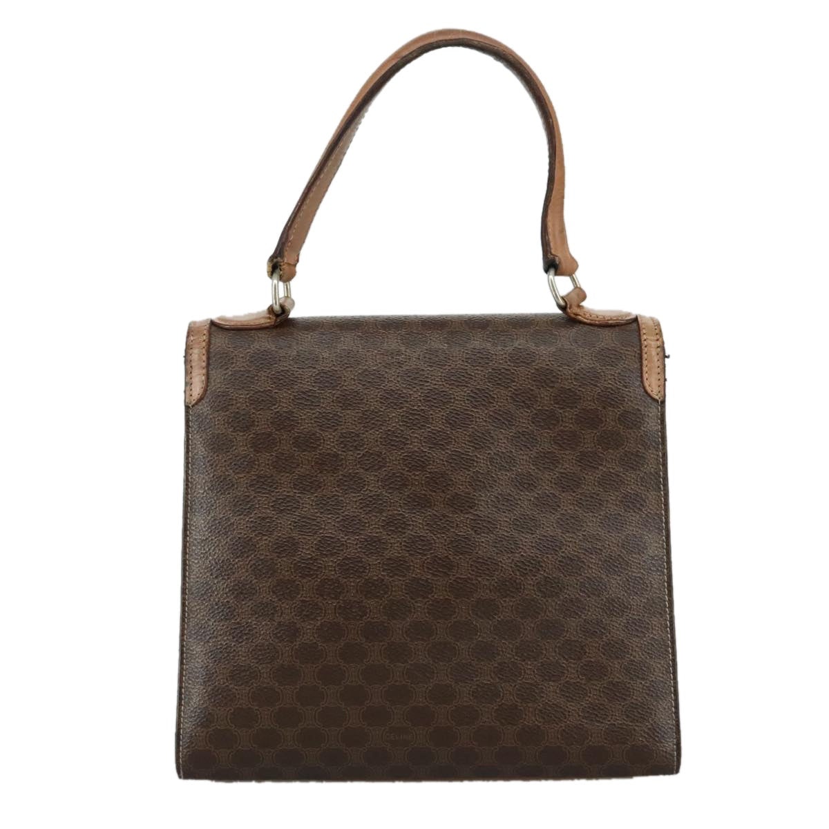 CELINE Macadam Canvas Hand Bag Pvc Leather Brown - 2