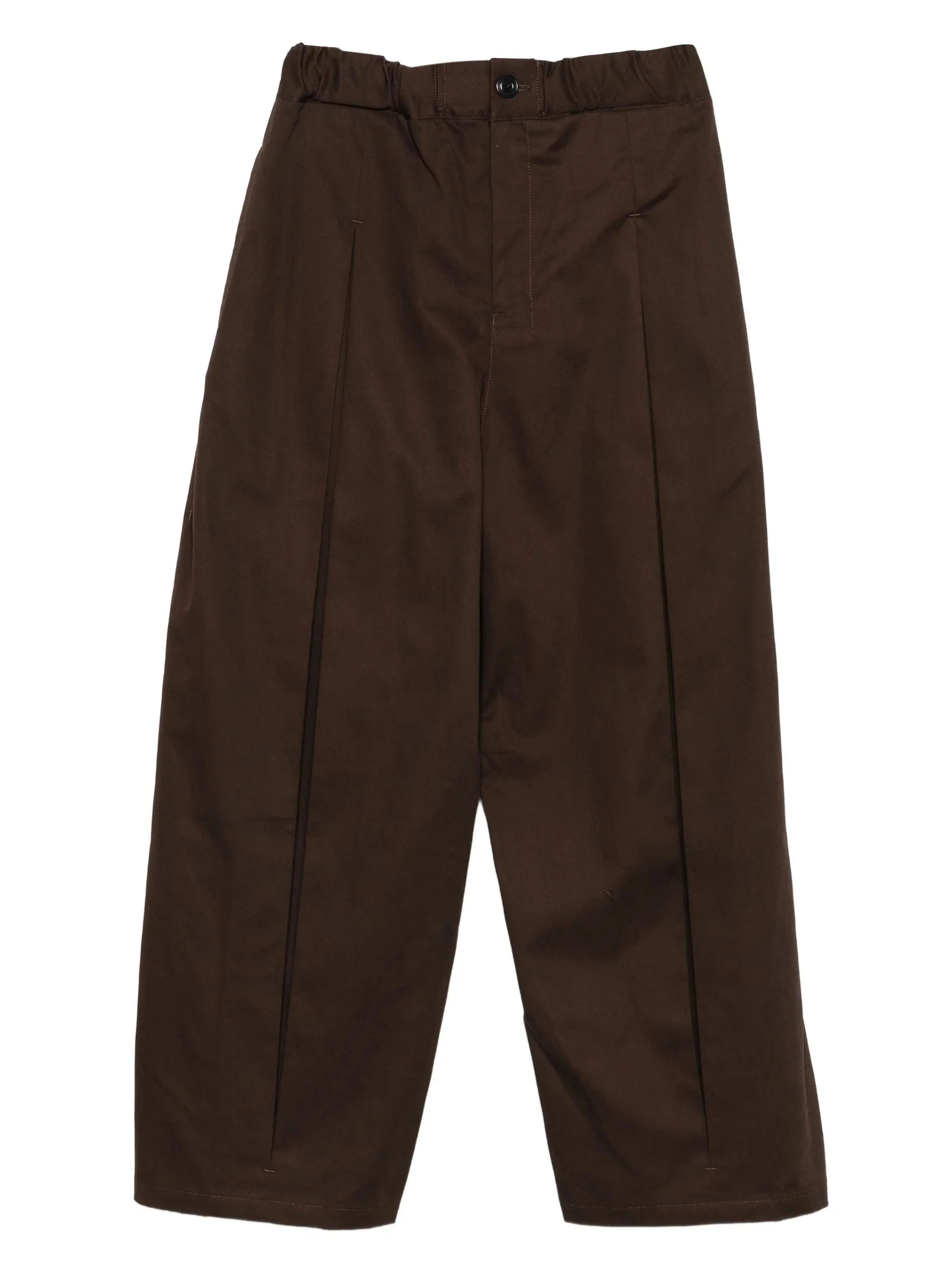 box-pleat elasticated-waist pants - 1