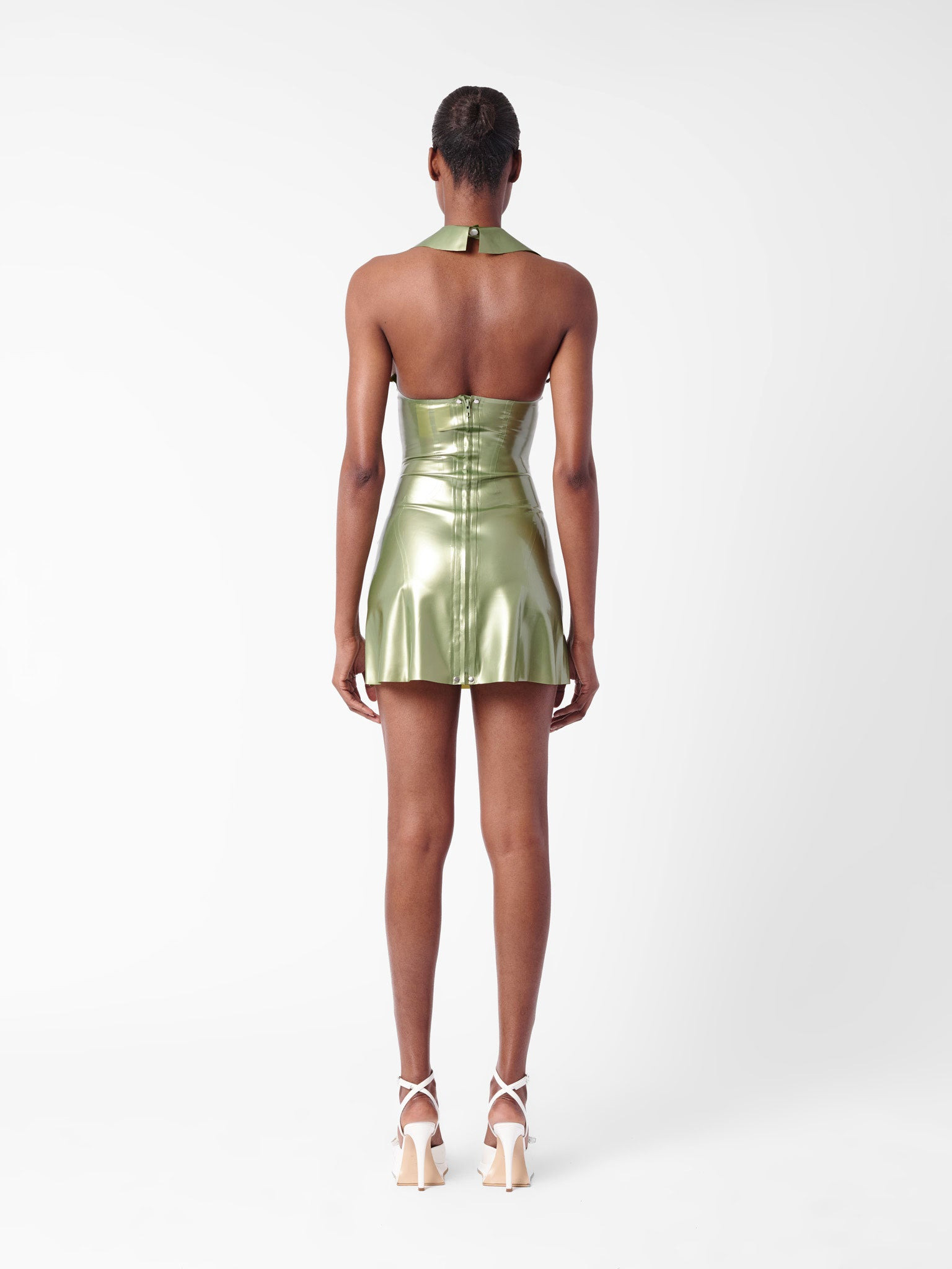 CHAMBERS LATEX DRESS DOLLAR BILL GREEN - 4