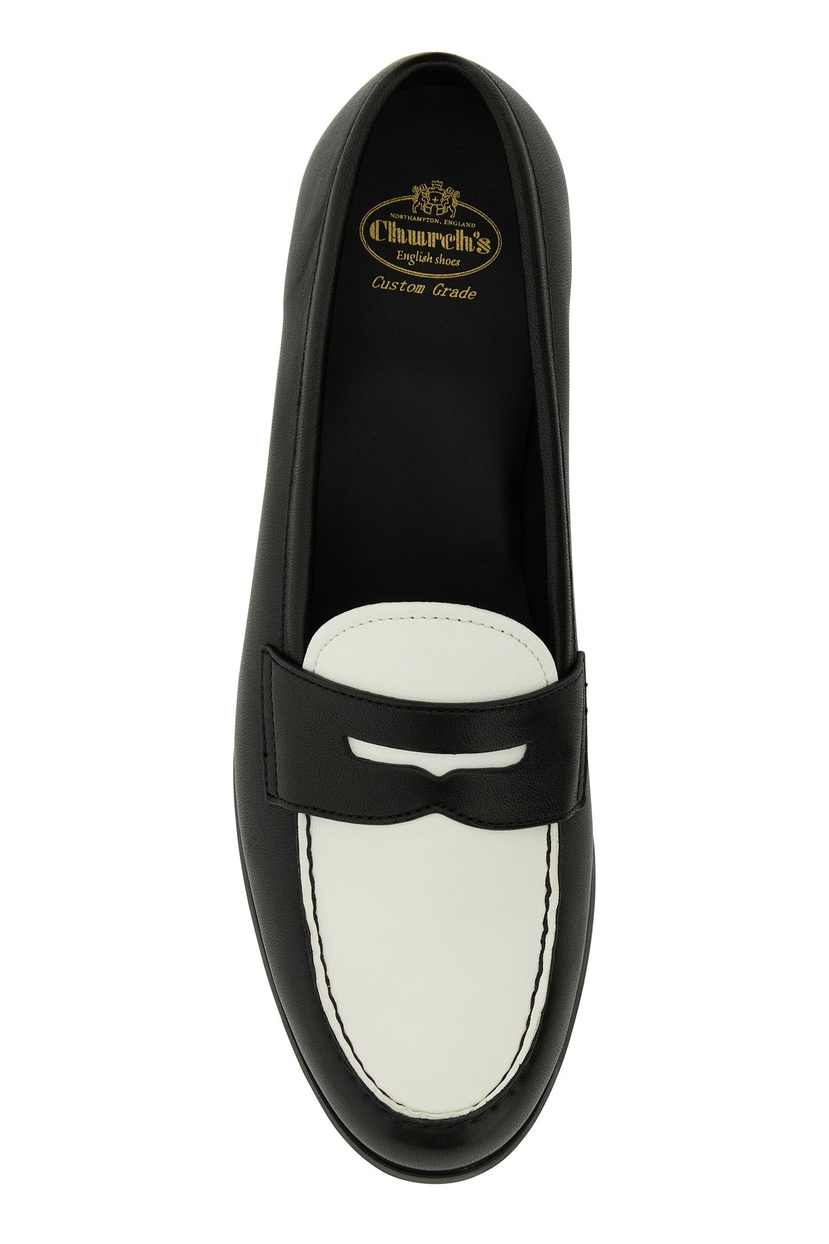 Two-tone leather Natale loafers - 4