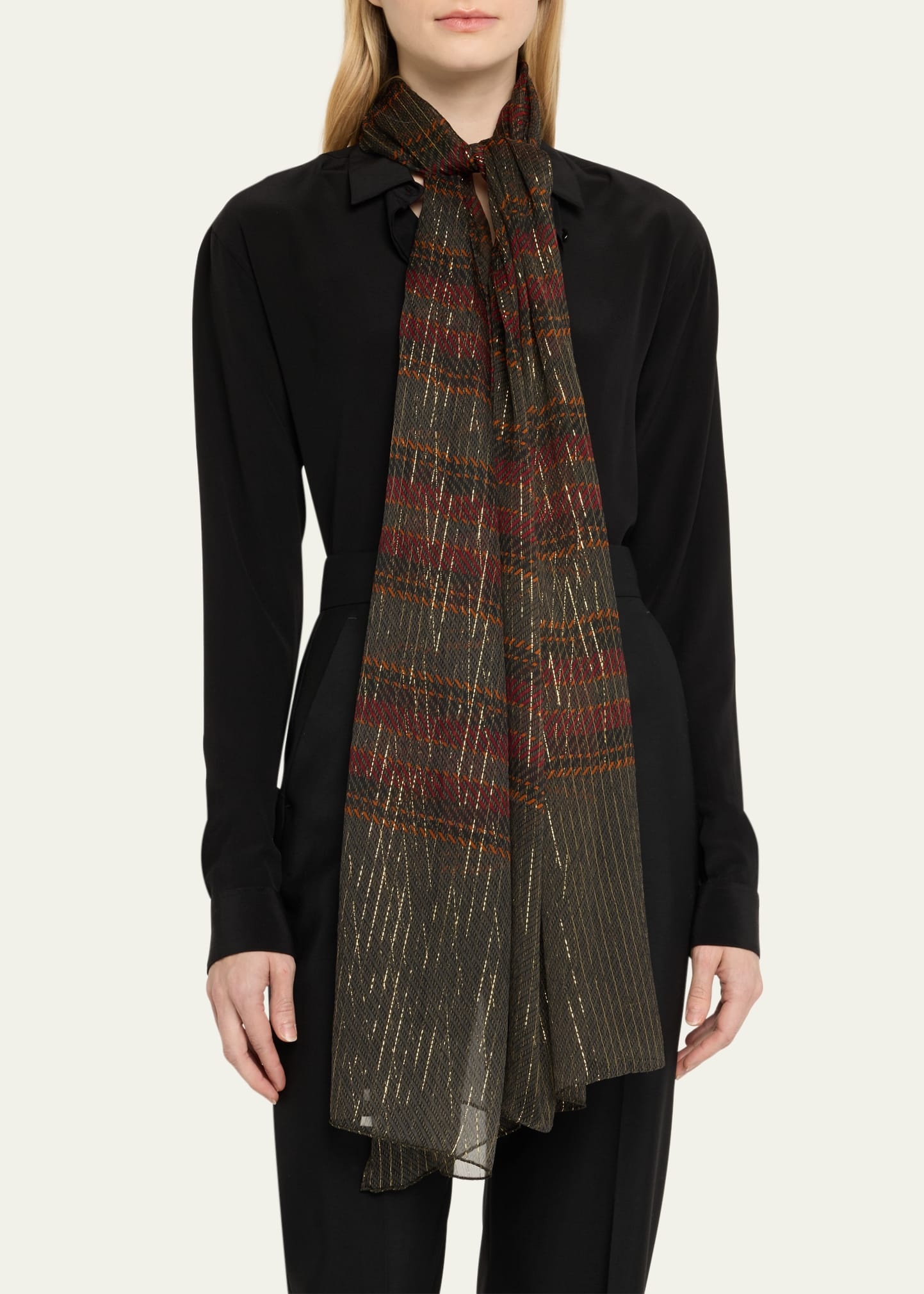Gipsy Stripes Silk Scarf - 3