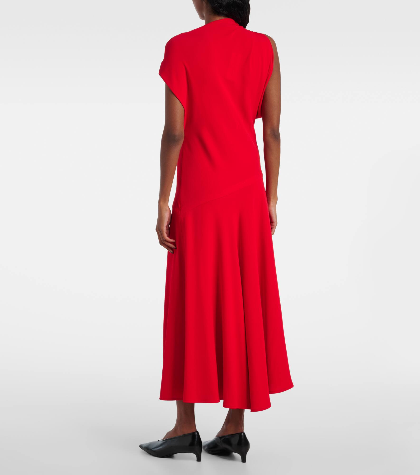Rue asymmetric crêpe maxi dress - 3