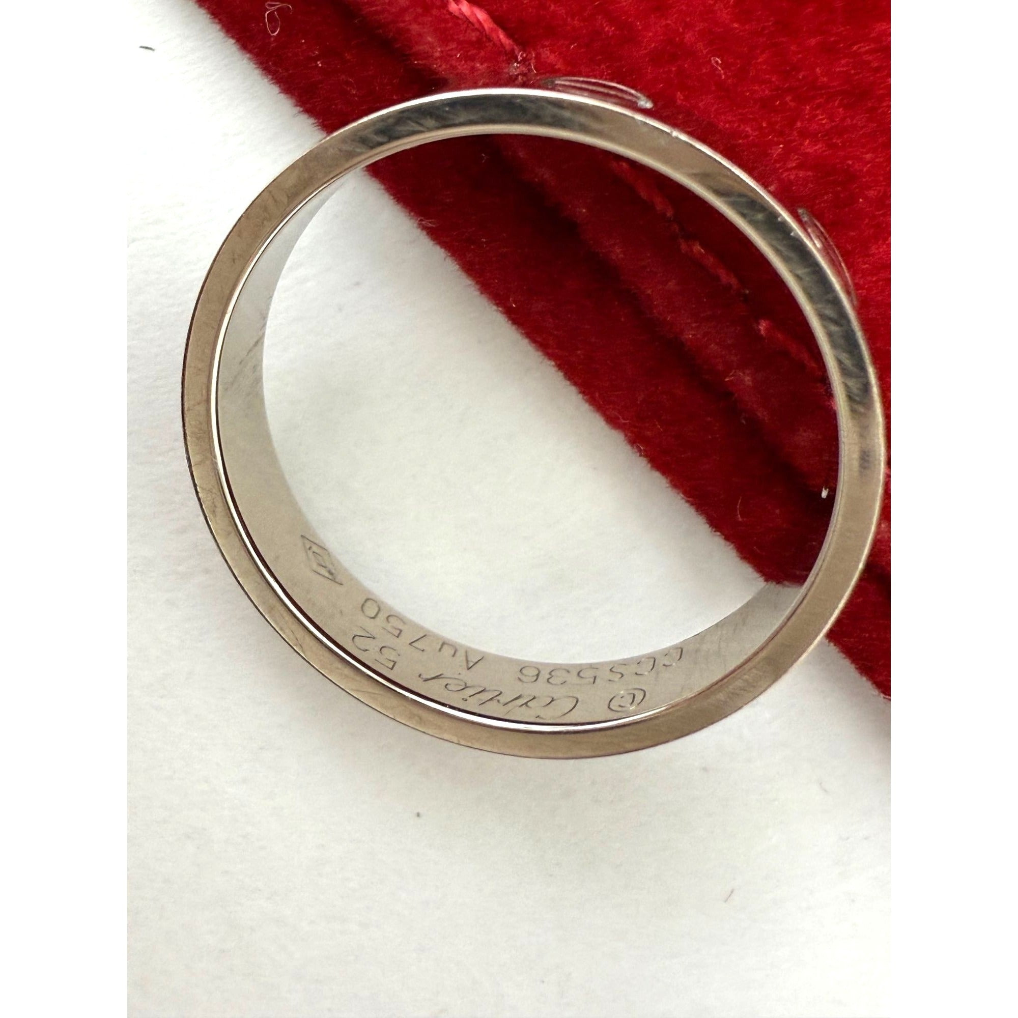 Cartier 18 K White Gold Love Small Model Wedding Band Ring Size 6 USA - 5