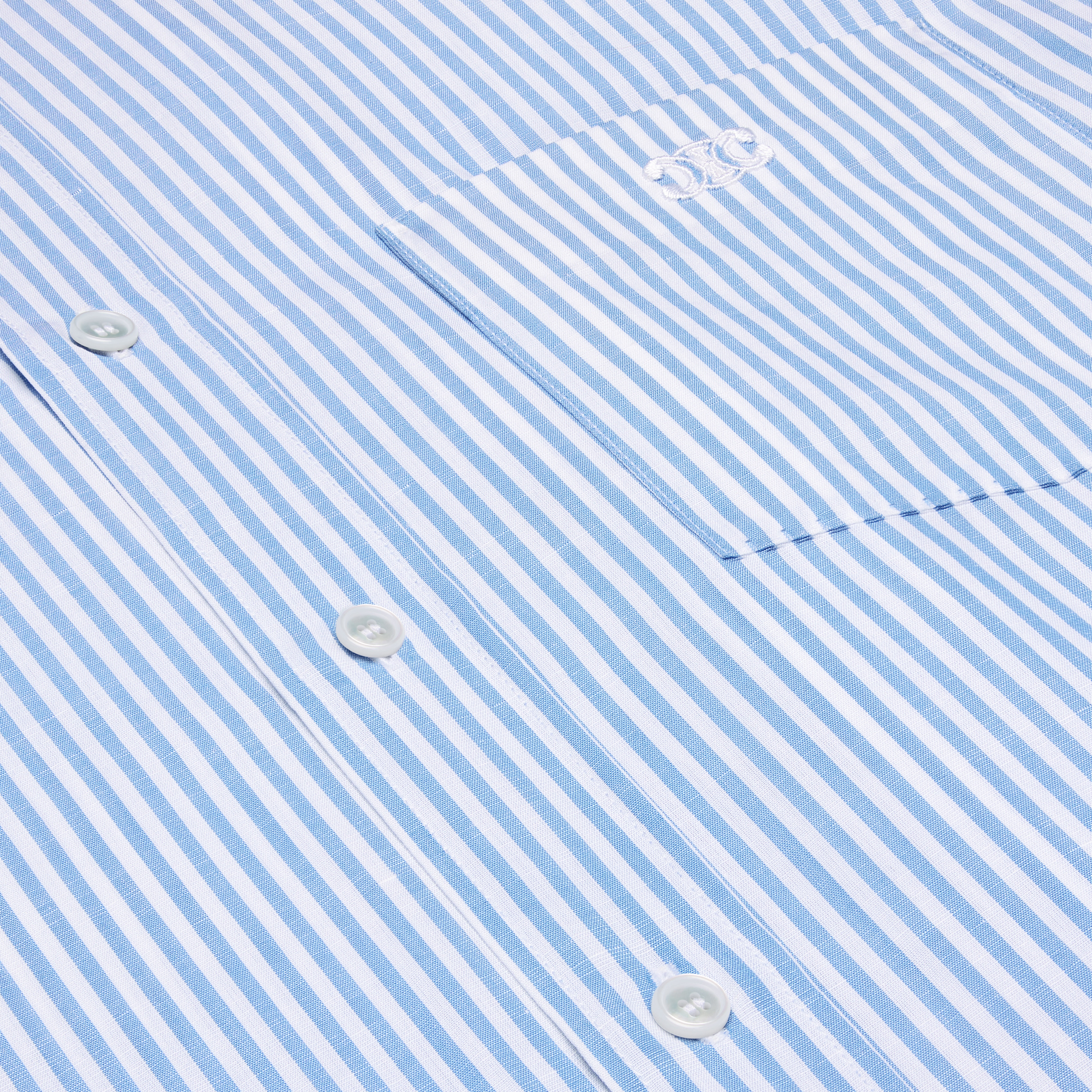 loose shirt in striped cotton linen - 4