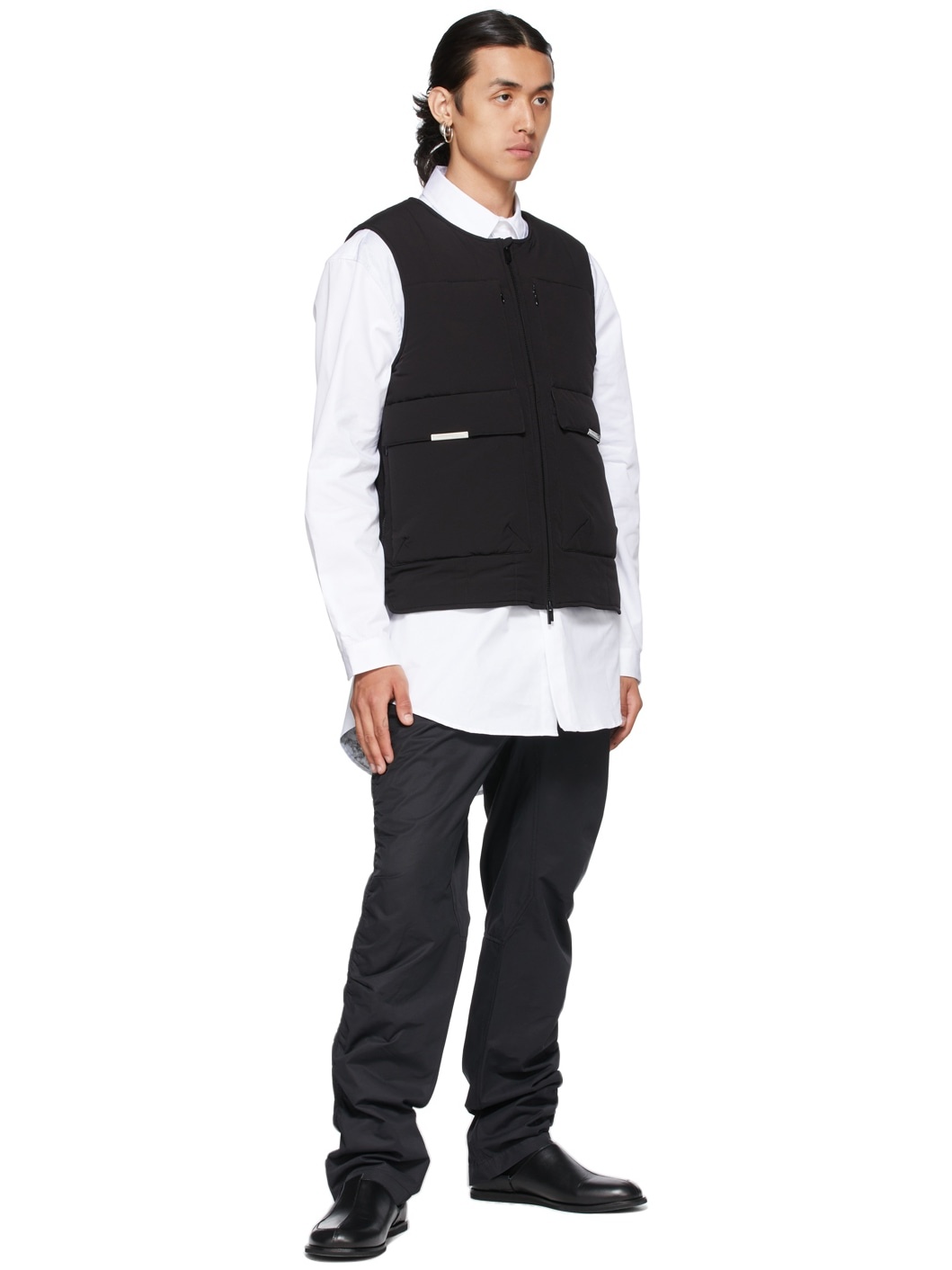 Black Ruche Technical Trousers - 4