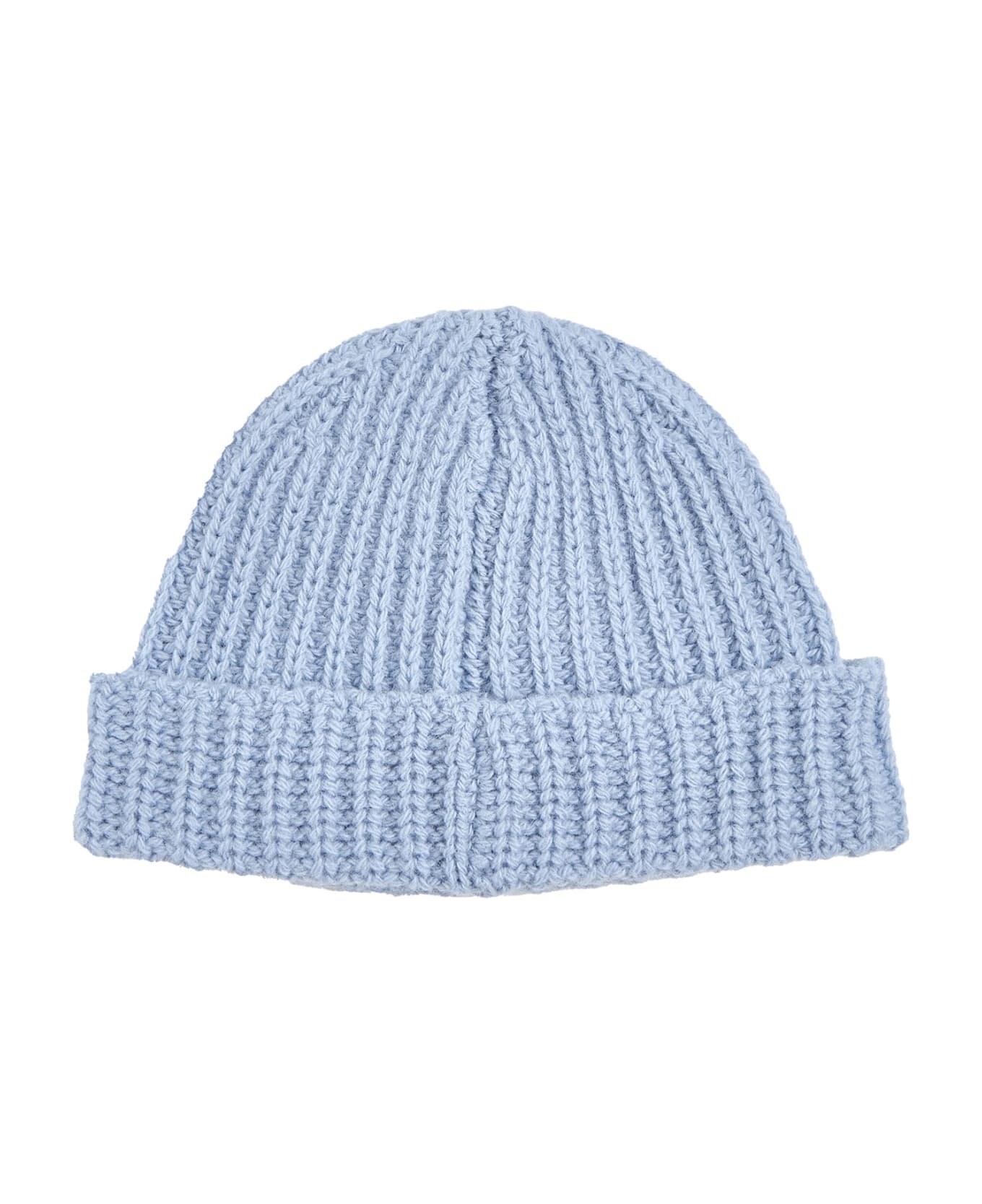 Light Blue Wool Beanie - 2