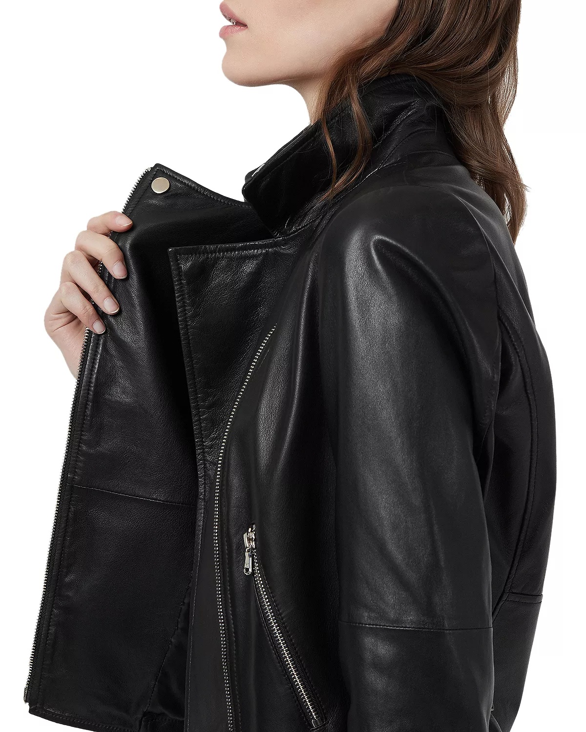 Caban Leather Moto Jacket - 5