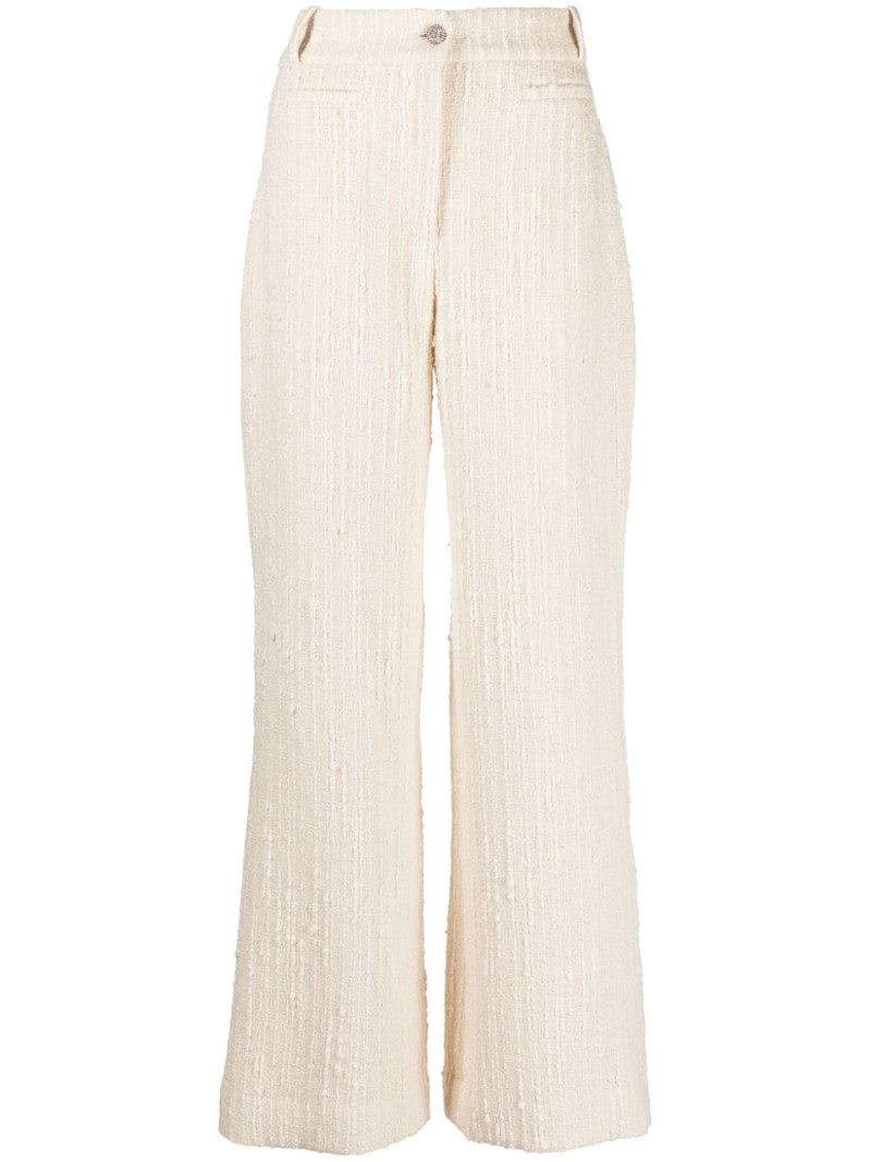 Amour tweed straight-leg trousers 1