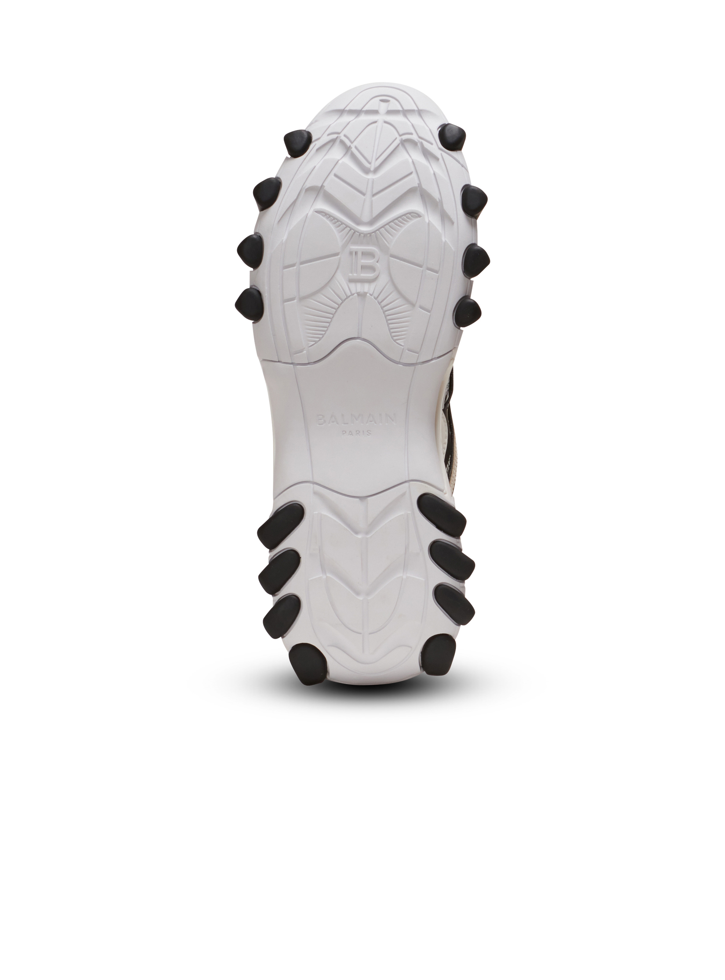 B-East snakeskin-effect leather, suede and mesh sneakers - 4