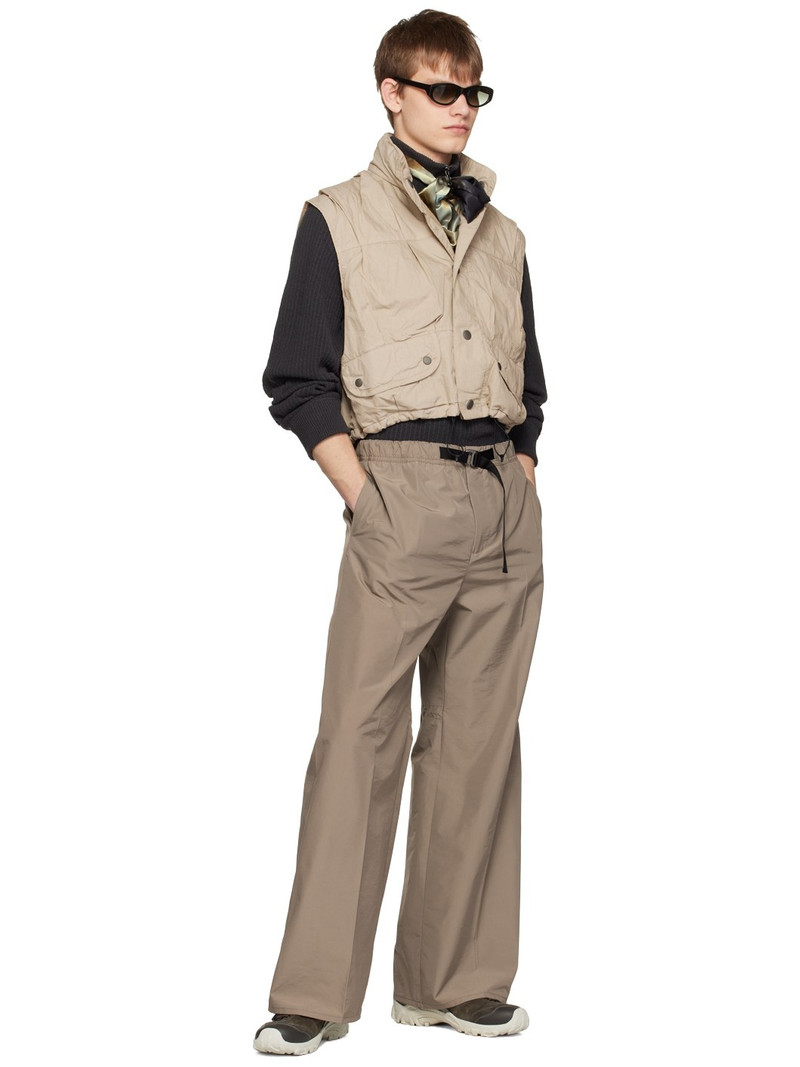 Our Legacy Beige Cropped Exhale Puffa Vest outlook