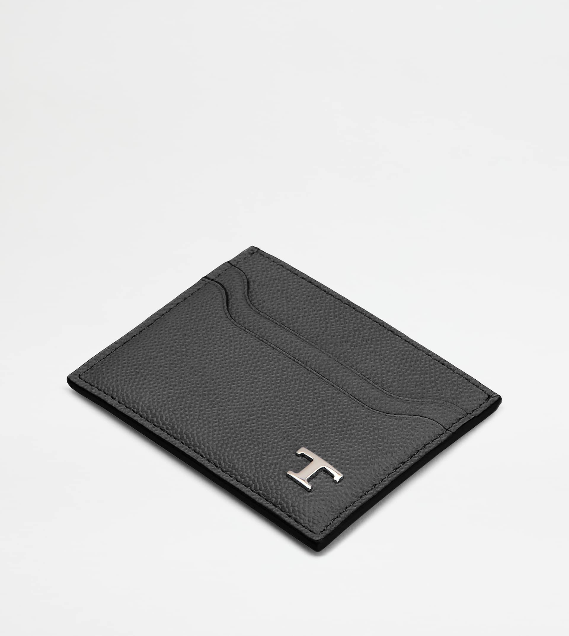 CREDIT CARD HOLDER IN LEATHER - BLACK - 3