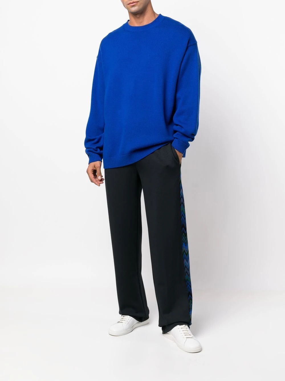 zigzag side-stripe track pant - 2