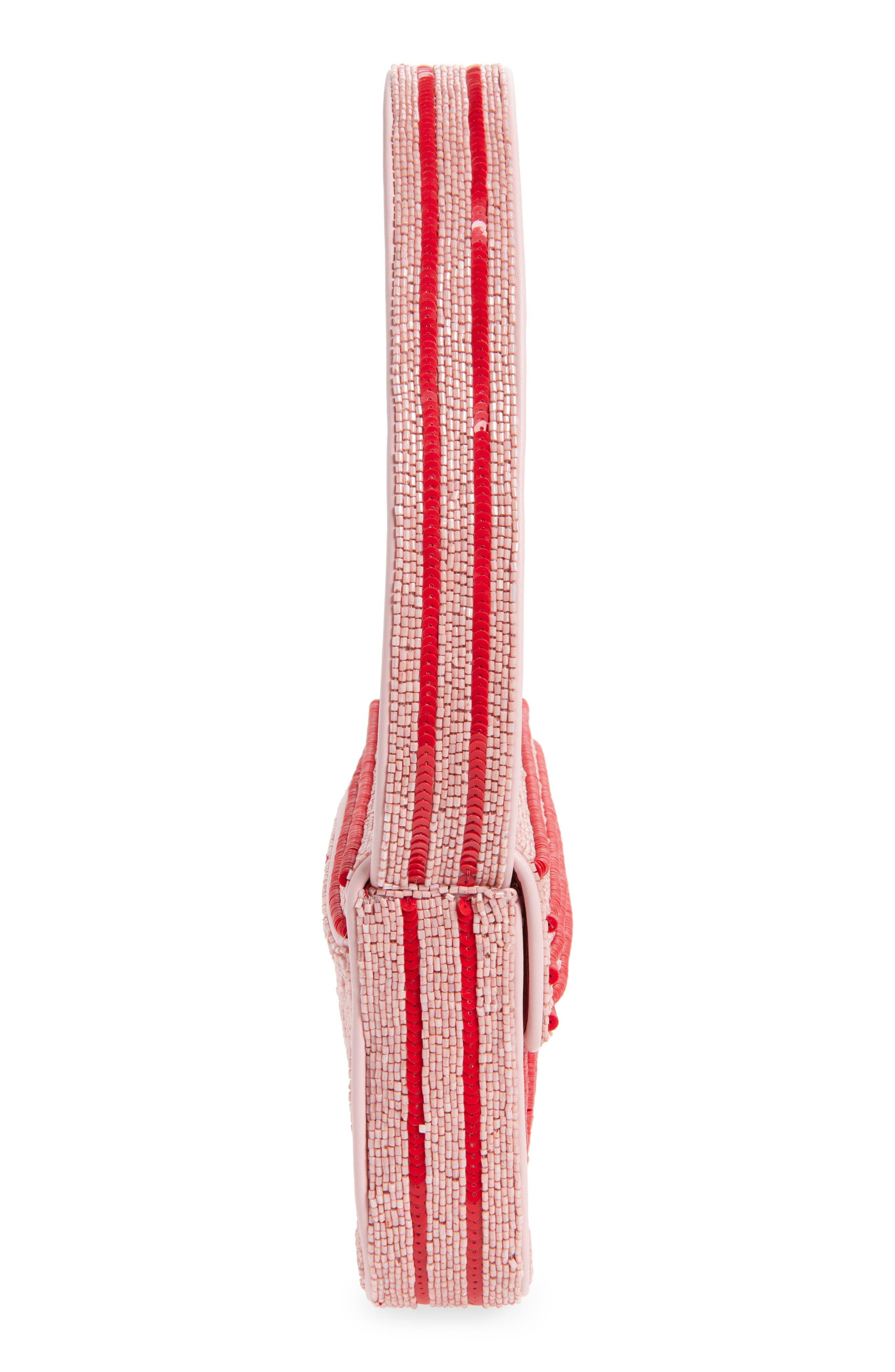 STAUD Tommy Beaded Shoulder Bag in Montauk Stripe at Nordstrom - 5