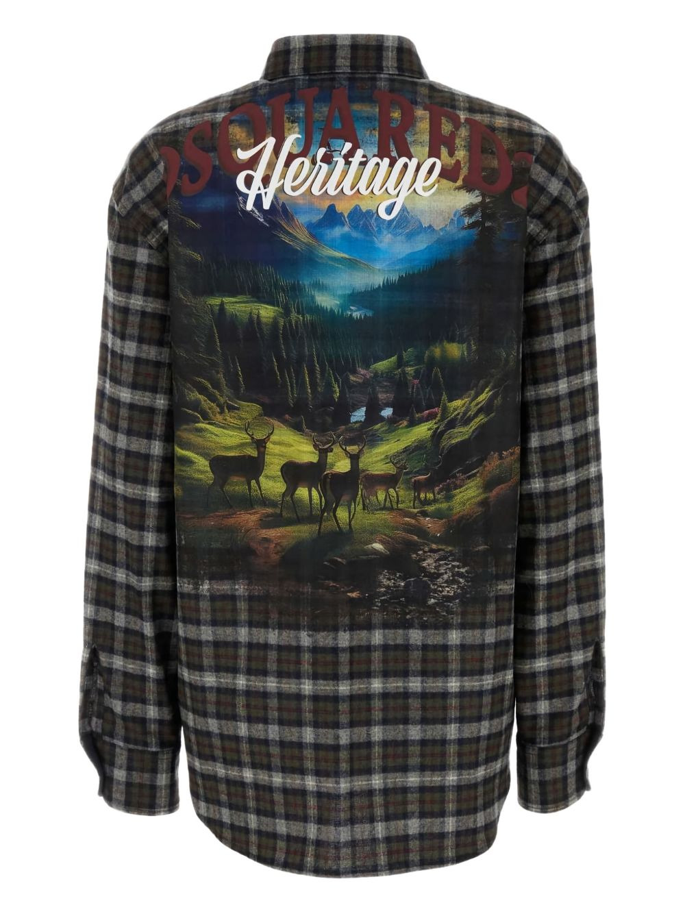 Canadian plaid-print landscape shirt - 2