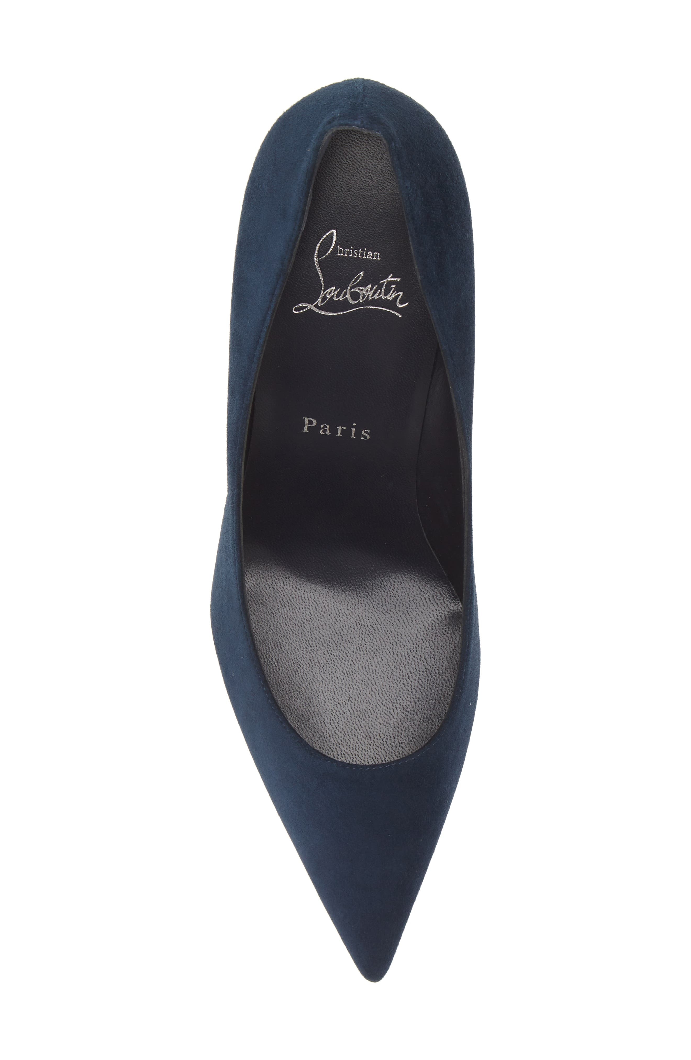 Christian Louboutin Kate Suede Pointed Toe Pump in Marine at Nordstrom - 5