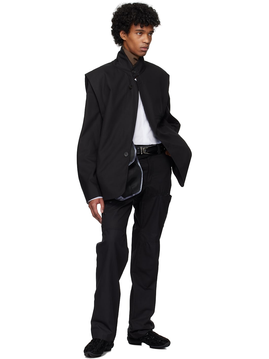 Black Inex Snap Trousers - 5