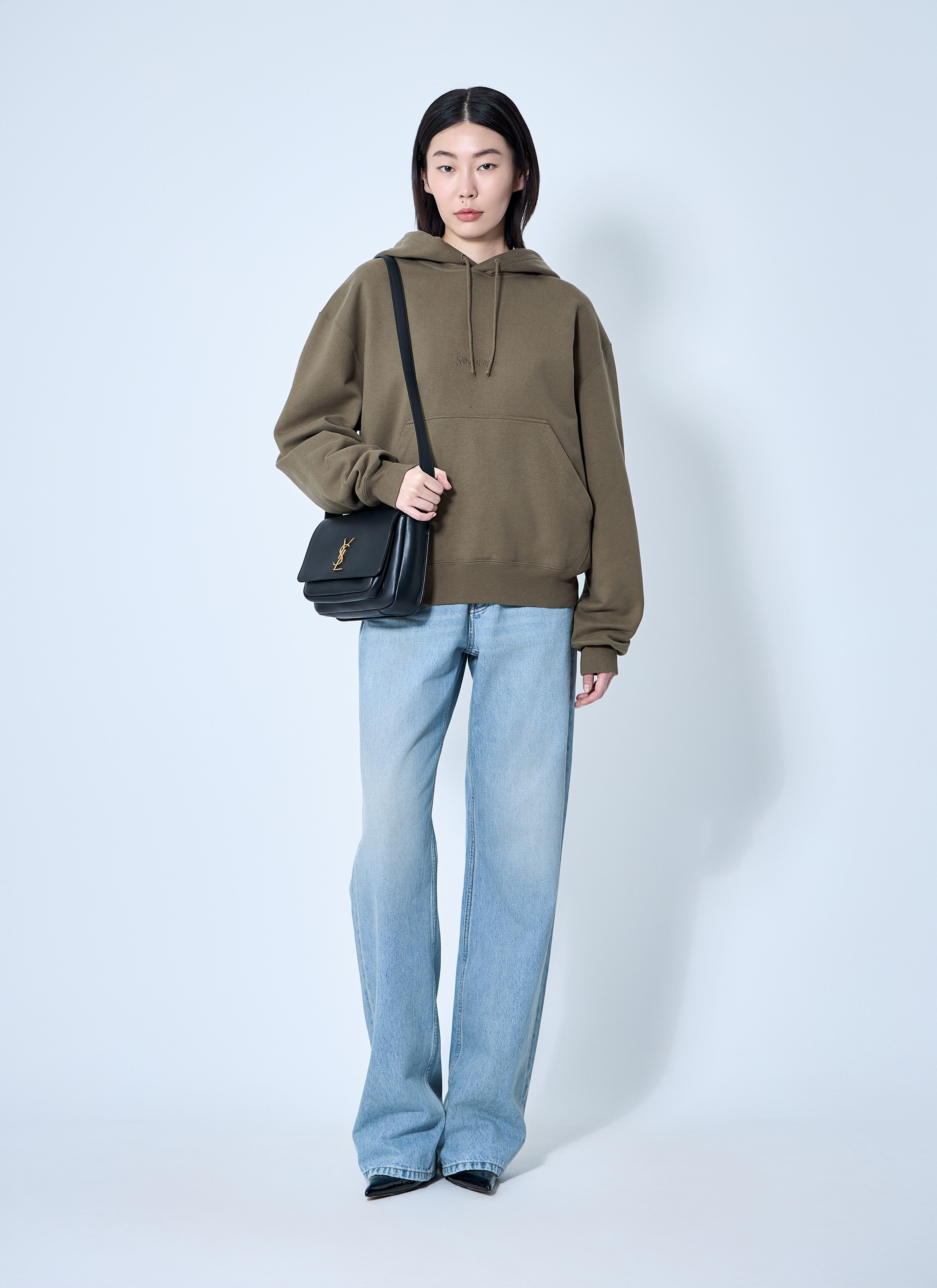 Hooded Logo Motif Sweatshirt - 2
