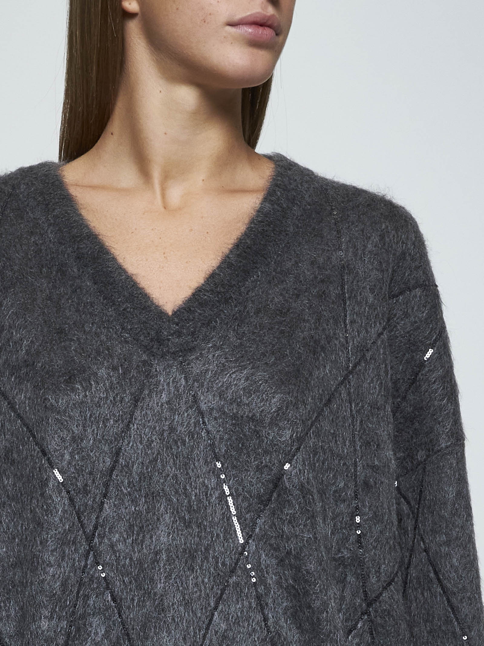 Sequin-embellished mohair-blend sweater - 5