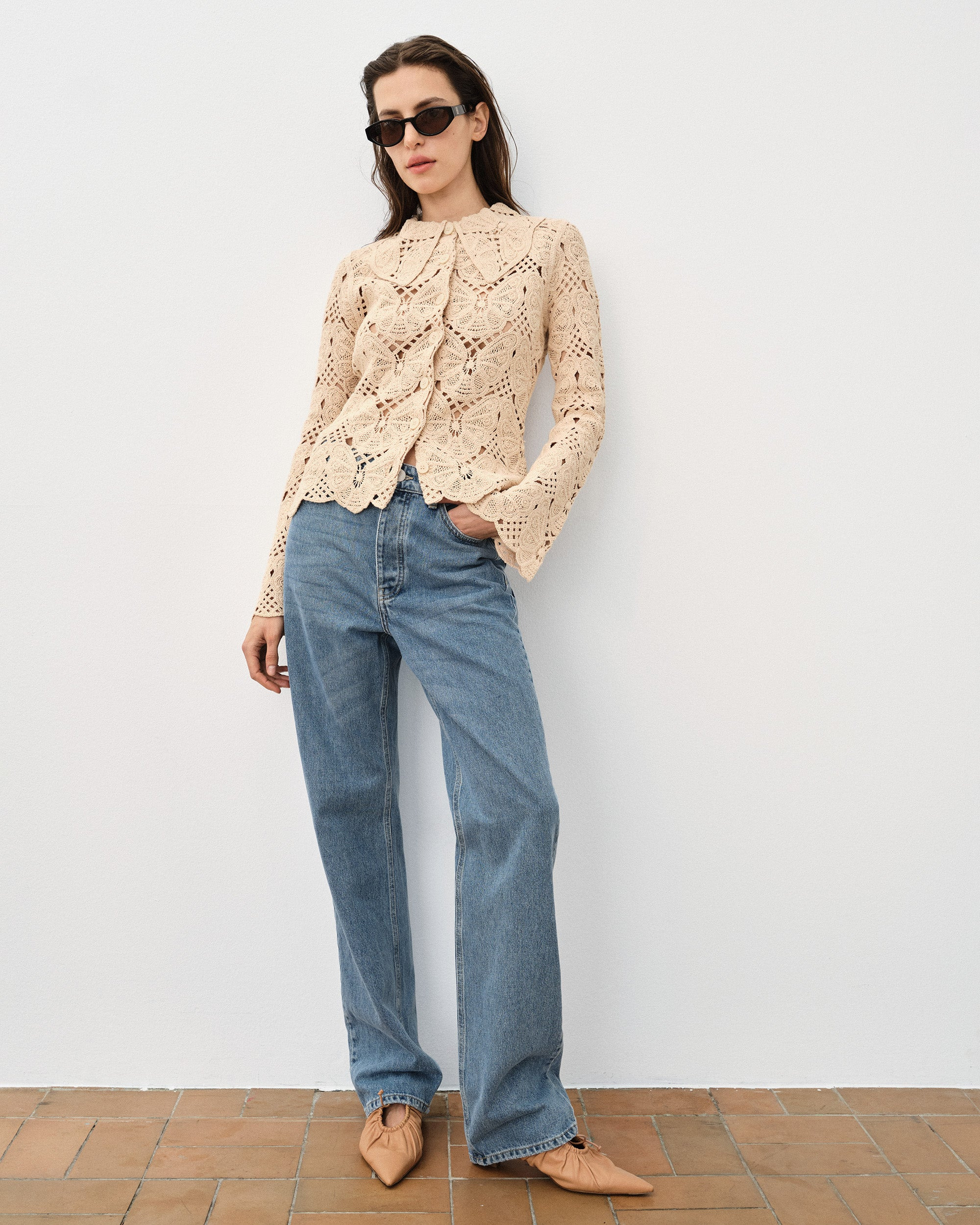 Gwenevere Cotton-Crochet Shirt - 4