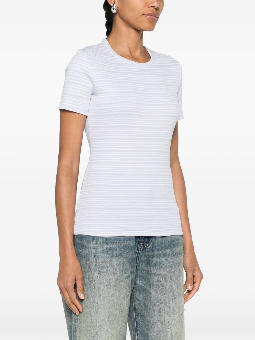 striped ribbed T-shirt - 3