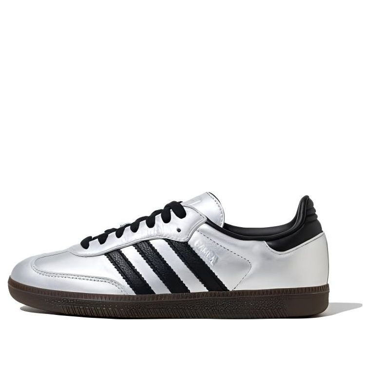 (WMNS) adidas Samba OG 'Silver Metallic Black Gum' JI4218 - 1